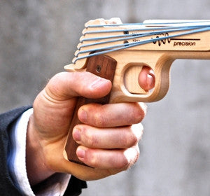 <center>Elastic Precision 美國橡皮筋原木玩具槍