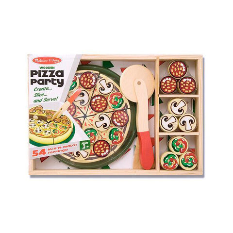 MELISSA & DOUG<br/>木製玩食趣 - Pizza 比薩派對 玩具組