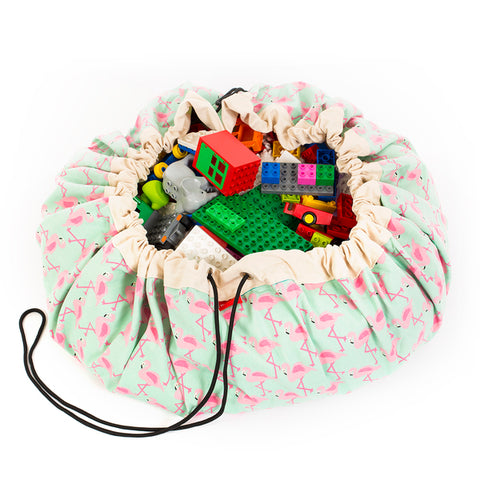 PLAY & GO<br/>玩具整理袋 印花系列 - 派對紅鶴