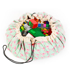 PLAY & GO<br/>玩具整理袋 印花系列 - 派對紅鶴