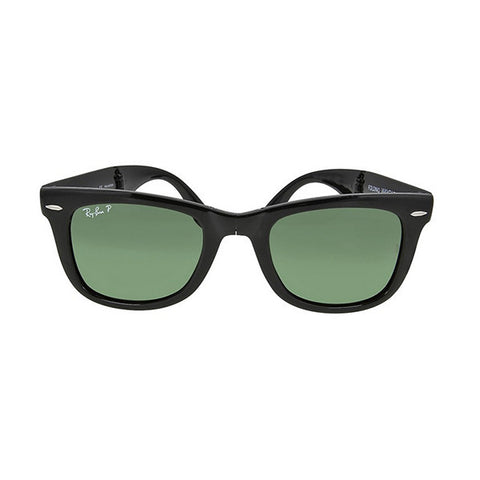 RAY BAN -  Folding Wayfarer Black Plastic 50mm Men's Sunglasses