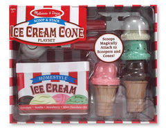 MELISSA & DOUG<br/>木製玩食趣 - 磁力冰淇淋甜筒組