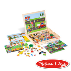 MELISSA & DOUG<br/>MD 益智 - 木質磁鐵貼場景創作遊戲板