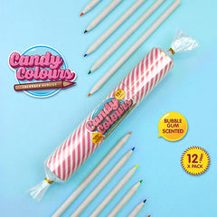 MUSTARD Bubble Gum Scented Coloured Pencils<br/>彩色鉛筆 - 繽紛糖 (12入/組) - Shark Tank Taiwan 