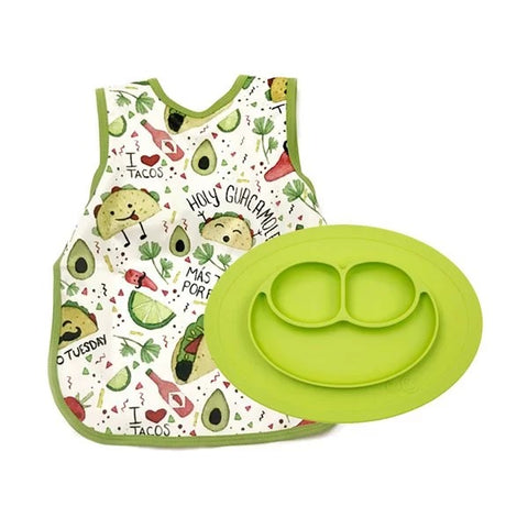 EZPZ<br/>寶寶用餐套組 - 迷你餐盤 (綠) + 繽紛饗宴