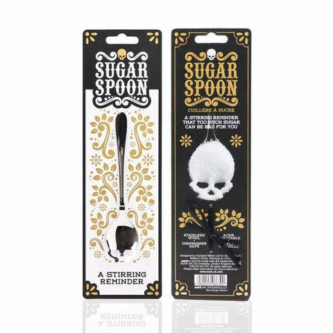 SUCK UK Silver Sugar Skull Spoon<BR/>骷髏頭健康糖匙 – 銀色款