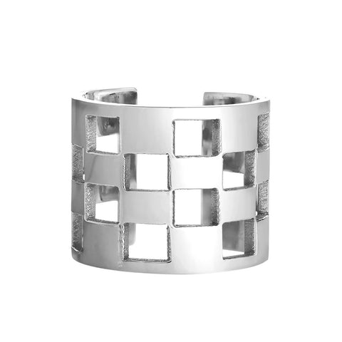 Croatia Check - Ring - Silver