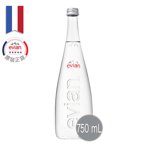 Evian - 依雲天然礦泉水-玻璃瓶 <br/> 750ml (12入/箱) x 3 箱