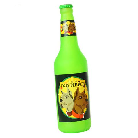 SILLY SQUEAKER Beer Bottle Barks - Dos Perros<br/>涼狗啤酒咬咬玩具