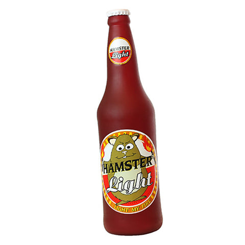 SILLY SQUEAKER Beer Bottle Barks - Hamster Light<br/>倉鼠啤酒瓶咬咬玩具