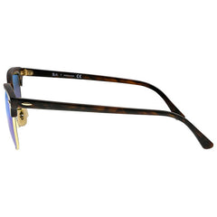 RAY BAN - Classic Clubmaster Blue Flash Lenses Tortoise-shell Frame Men's Sunglasses - Shark Tank Taiwan 