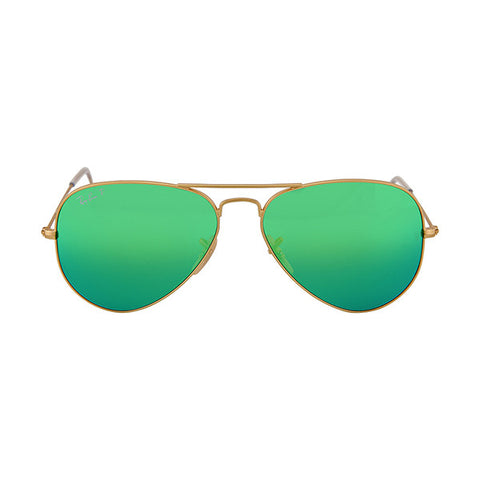 RAY BAN -  Original Aviator Green Flash Polarized Sunglasses
