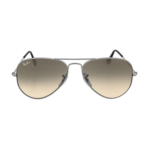 RAY BAN -  Aviator Metal Silver Grey 55mm Mirrored Lenses Large Sunglasses