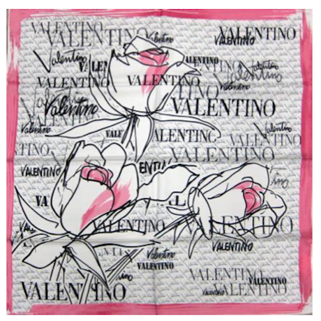 Valentino Scarf 范倫鐵諾方形絲巾 VFC909S672 ROSA