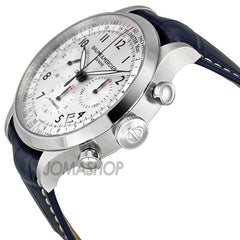 Baume and Mercier - Capeland Silver Dial Chronograph Blue Leather Mens Watch MOA10063 (43% off) - Shark Tank Taiwan 