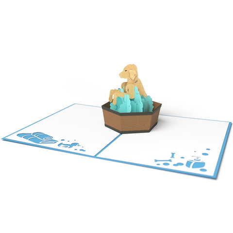 LOVEPOP Puppy Bath Time 3D card<br>萬用卡片－狗狗泡澡