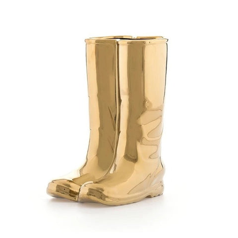 SELETTI Limited Edition Gold Porcelain Rain<BR/>靴子傘桶