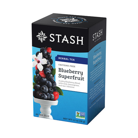 STASH TEA Herbal Tea - Blueberry Superfruit<br/>無咖啡因草本藍莓茶 (6盒/組)
