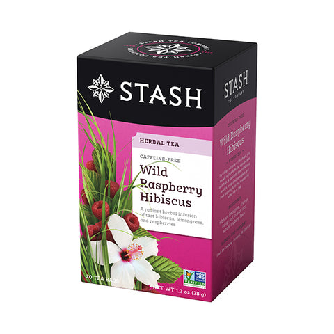 STASH TEA Herbal Tea - Wild Raspberry Hibiscus<br/>無咖啡因草本覆盆子茶 (6盒/組)