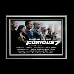 Fast & Furious 7 Autographed Poster<br/>玩命關頭 7 簽名海報 (含保羅、沃克簽名) - Shark Tank Taiwan 