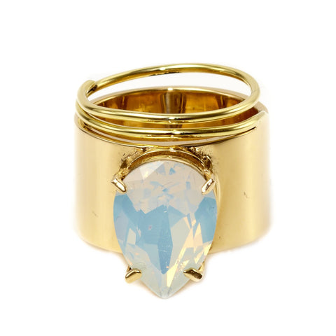 Lightening Bug - Ring - Gold with Opal