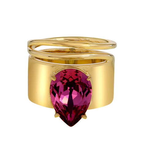 Lightening Bug - Ring - Gold with Rose