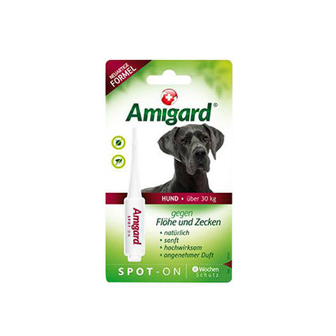 AMIGARD Spot-On Fleas & Ticks<br/>安美佳天然驅蚤滴劑 - 30kg 以上犬種專用 (單劑)