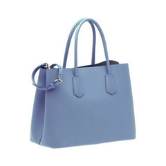 PRADA Saffiano Leather Tote<BR/>水藍防刮牛皮兩用包 L