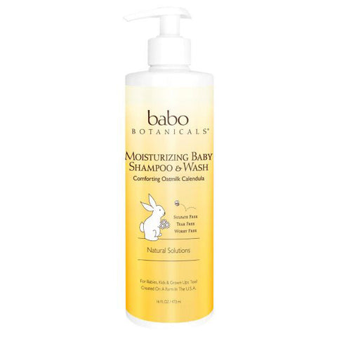 BABO BOTANICALS Moisturizing Baby Shampoo & Wash<BR>燕麥金盞花洗髮沐浴露 (家庭號) - Shark Tank Taiwan 