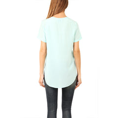 3.1 PHILLIP LIM Overlapped Side Seam Tee<BR/>素面開衩上衣 (綠)