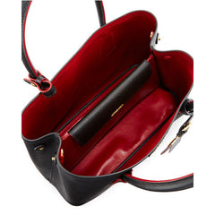 PRADA Saffiano Leather Tote<BR/>經典黑防刮牛皮兩用包 L