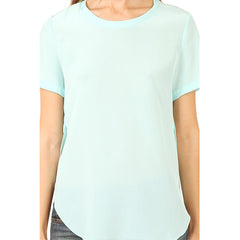 3.1 PHILLIP LIM Overlapped Side Seam Tee<BR/>素面開衩上衣 (綠)