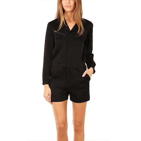 RAG & BONE Flight Jumpsuit<BR/>純黑工作連身褲