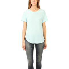 3.1 PHILLIP LIM Overlapped Side Seam Tee<BR/>素面開衩上衣 (綠)