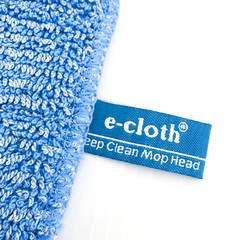 E-CLOTH<br/>深層清潔除菌抗過敏 - 輕量級拖把 120cm + 專用替換拖布 (除菌抗過敏藍布) 替換包