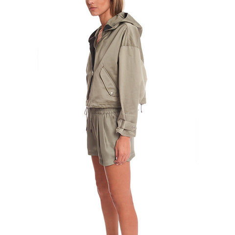 RAG & BONE Vetiver Cropped Randi Jacket<BR/>抽繩防風外套