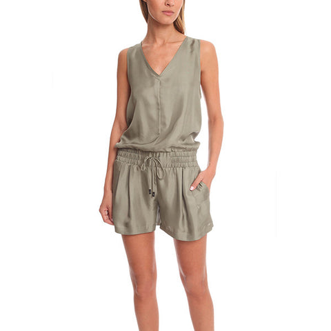 RAG & BONE Elsa Vetiver Romper<br/>緞面連身褲