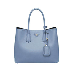 PRADA Saffiano Leather Tote<BR/>水藍防刮牛皮兩用包 L