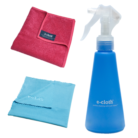 E-CLOTH<br/>深層除菌科技清潔布 - 家用三件組 (萬用清潔布+玻璃拋光布+噴槍)