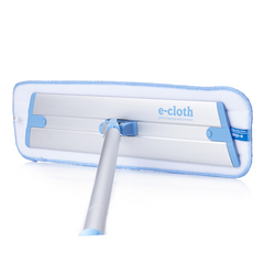 E-CLOTH<br/>深層清潔除菌抗過敏 - 輕量級拖把 120cm + 專用替換拖布 (除菌抗過敏藍布) 替換包