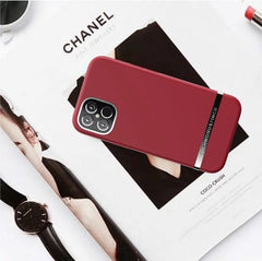 RICHMOND & FINCH<br/>RF瑞典手機殼 銀線框 - 素面深紅