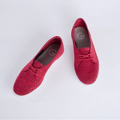 FYE FYE1504<br/>寶特瓶製休閒女鞋 Paris 系列 - 酒紅色