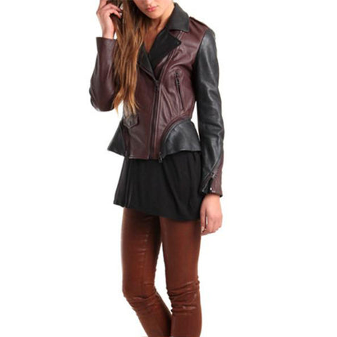 3.1 PHILLIP LIM 2 Tone Moto Cross Jacket<br/>雙層拼色皮外套