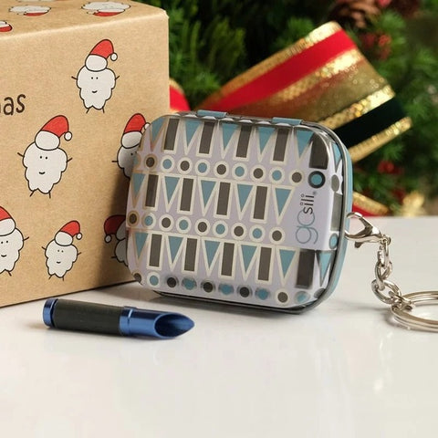GOSILI<br/>聖誕吸管插畫禮盒組 鑰匙圈 - 晶亮綠 附切口器