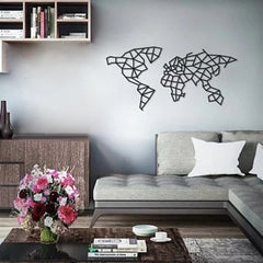 EWA<br/>實木壁飾 - 世界地圖