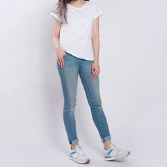 FYE FYEF1606 W5833<br/>寶特瓶製休閒鞋 La Lande 復古慢跑女鞋 - 淺灰/天空藍