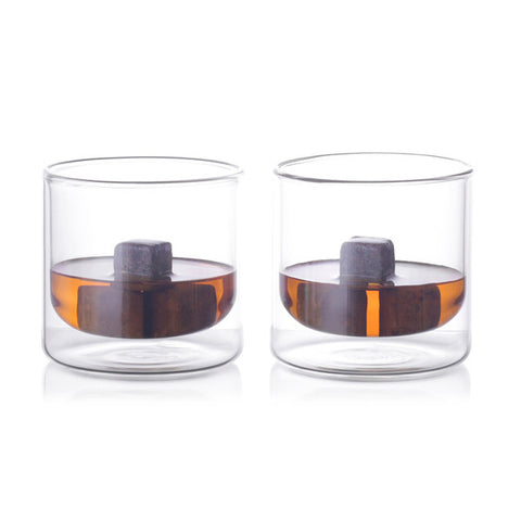 EPARE 9 oz Double-Wall Whiskey Glass<br/>9oz 雙層保冷玻璃威士忌杯 - 2入/裝