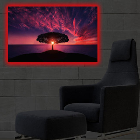 SMRT Home<BR/>LED 掛畫 - Sunset Tree