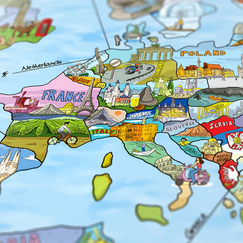 AWESOME MAPS Bucketlist<br/>世界地圖 - 普通書寫版