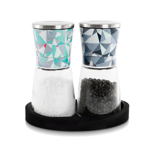 EPARE Art Deco Salt & Pepper Grinder Set<br/>不鏽鋼幾何造型調味料研磨罐 - 2入/裝